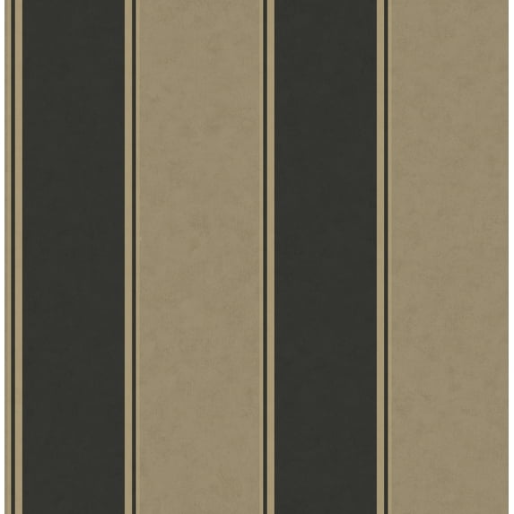 Brewster Home Fashions Rydia Black Stripe Wallpaper, 20.5-in by 33-ft, 56.38 sq. ft.