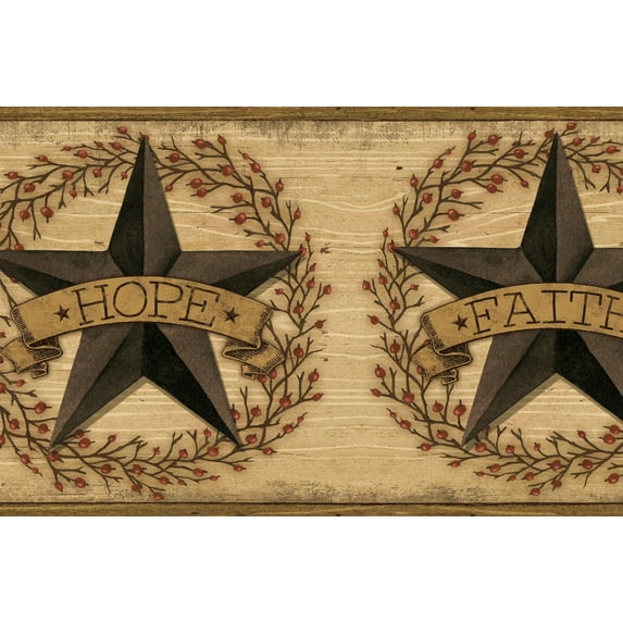 Brewster Home Fashions The Cottage Faith Barn 30' x 6'' Figural Border Wallpaper