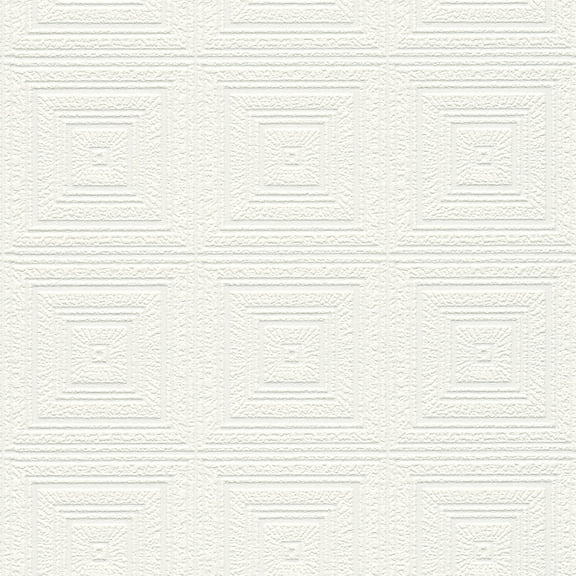Brewster Home Fashions Wright White Tin Paintable Wallpaper