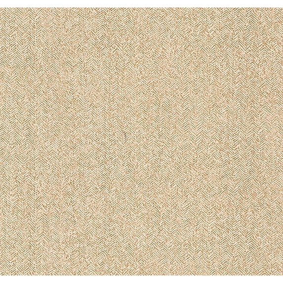 Brewster Hound Mustard Herringbone Wallpaper, 20.5-in by 33-ft, 56.4 sq. ft