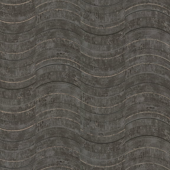 Brewster Hydra Dark Grey Geometric Unpasted Non Woven Wallpaper, 21-in by 33-ft, 57.8 sq. ft.