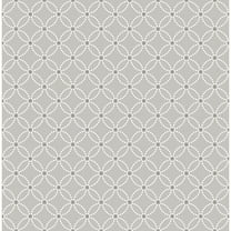 Brewster Kinetic Grey Geometric Floral Wallpaper