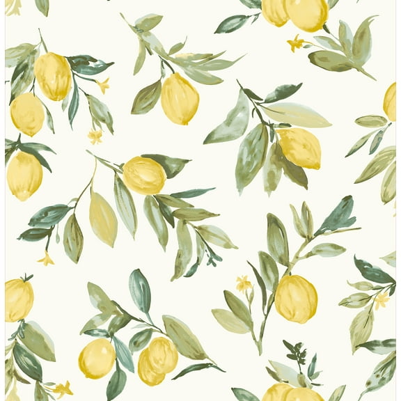 Brewster Limon Yellow Fruit Wallpaper