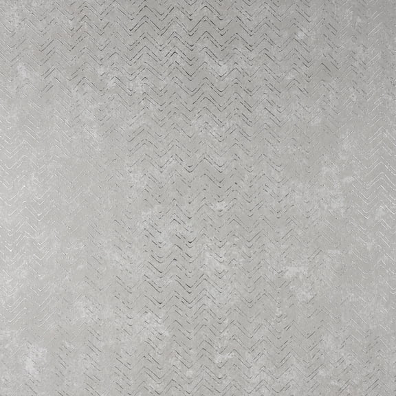 Brewster Luna Silver Distressed Chevron Wallpaper