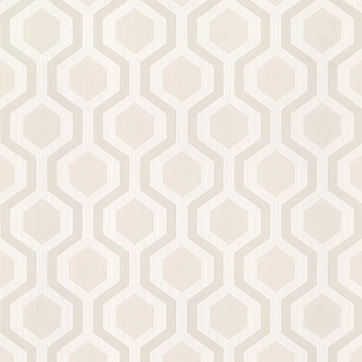 Beige Geometric Vinyl Wallpaper with Modern Design