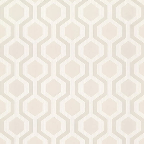 Brewster Marina Beige Modern Geometric Wallpaper