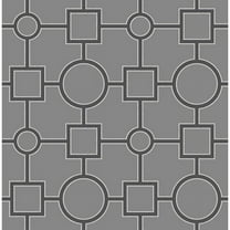Brewster Matrix Black Geometric Wallpaper, 20.5-in by 33-ft, 56.4 sq. ft