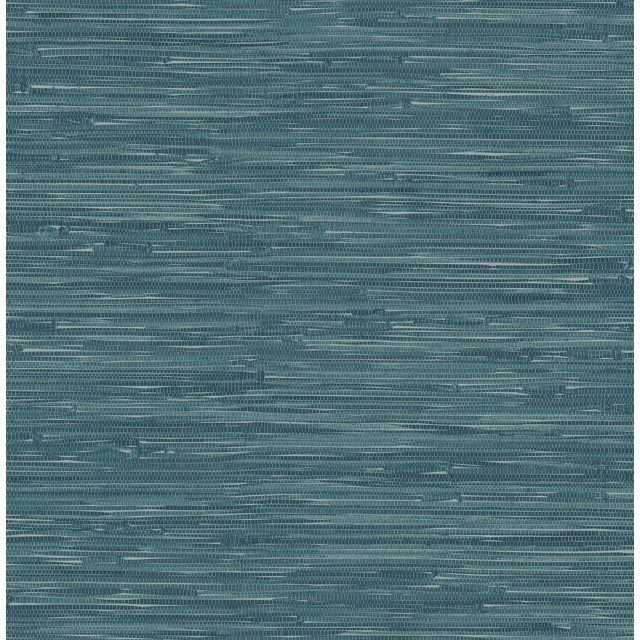 Brewster Natalie Teal Weave Texture Wallpaper, 20.5in by 33ft, 56.38