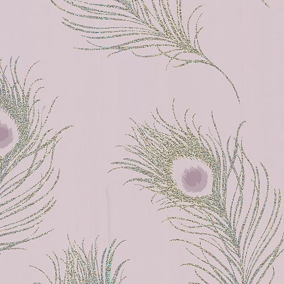 Brewster Peacock Purple Peacock Wallpaper