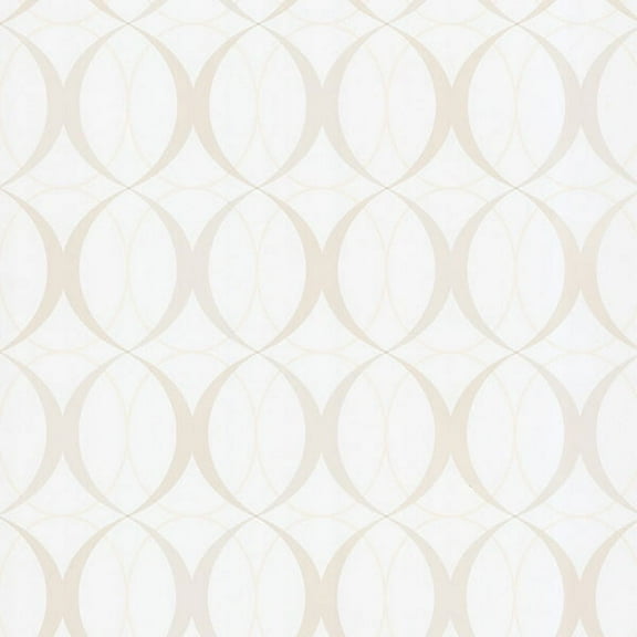 Brewster Rosten Beige Retro Orb Wallpaper, 20.5-in by 33-ft, 56.4 sq. ft