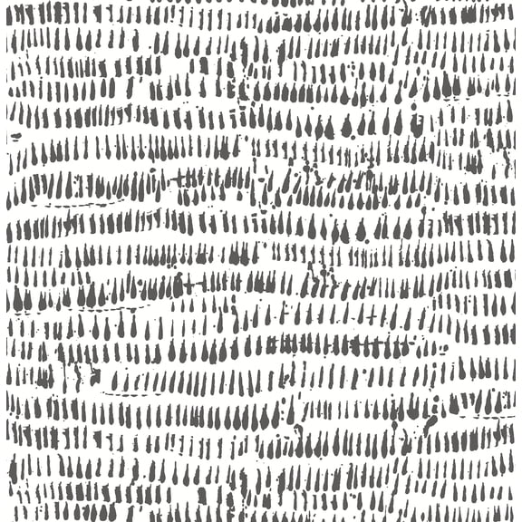 Brewster Runes Black Brushstrokes Unpasted Non Woven Wallpaper, 20.5-in by 33-ft, 56.4 sq. ft.