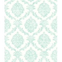 Brewster Saint Malo Aqua Damask Wallpaper