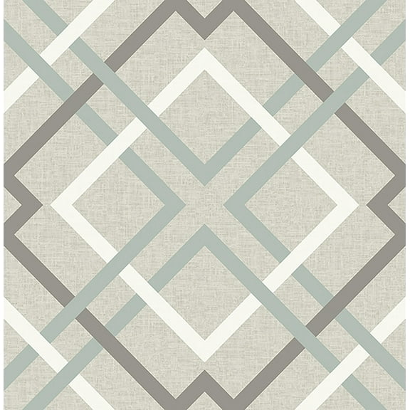 Brewster Saltire Taupe Geometric Unpasted Nonwoven Wallpaper, 20.5-in by 33-ft, 56.4 sq. ft.