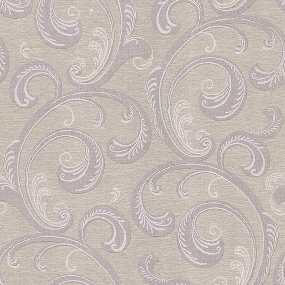 Brewster Scroll Purple Gilly Wallpaper, 20.5-in by 33-ft, 56.4 sq. ft