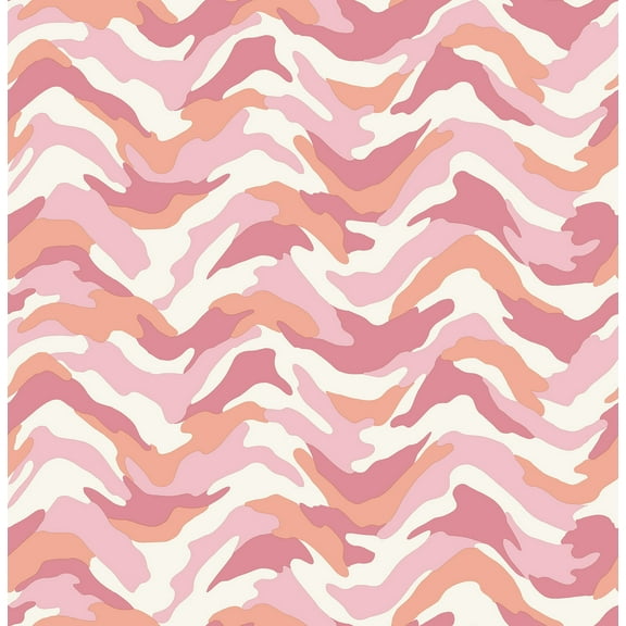 Brewster Stealth Pink Camo Wave Wallpaper