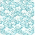 thumbnail image 1 of Brewster Surfside Aqua Shells Wallpaper, 1 of 4