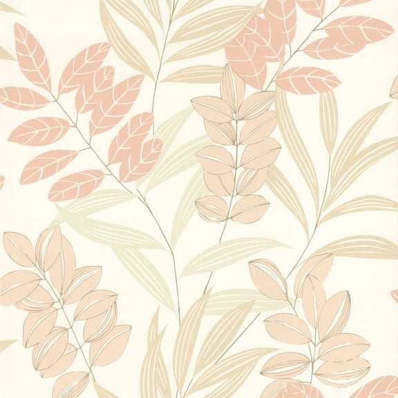Brewster Tahiti Salmon Tropical Wallpaper