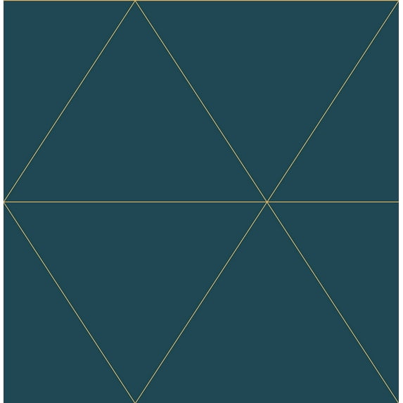 Brewster Twilight Teal Modern Geometric Wallpaper