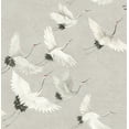 thumbnail image 1 of Brewster Windsong Grey Bird Unpasted Non Woven Wallpaper, 20.5-in by 33-ft, 56.4 sq. ft., 1 of 4