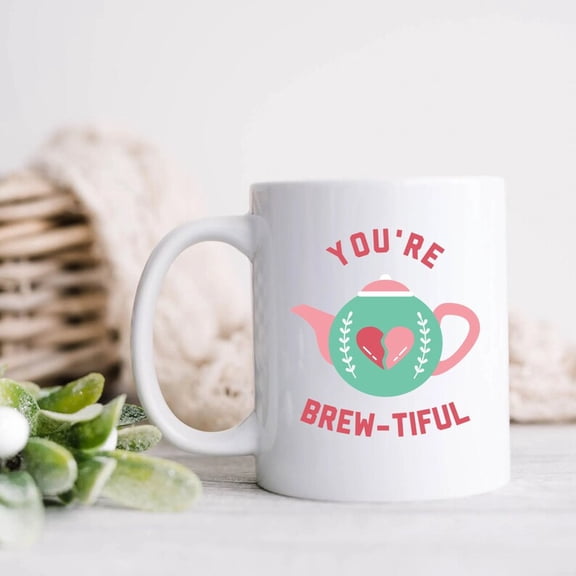 Brewtiful mug, Coffee funny pun mug, Cute pun mug, Coffee lover mug, Coffee lover gift