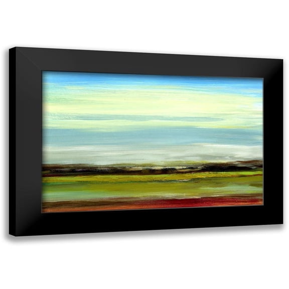 Brey 14x11 Black Modern Framed Museum Art Print Titled - Seaview Landscape