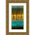 thumbnail image 1 of Brey 18x32 Gold Ornate Wood Framed with Double Matting Museum Art Print Titled - Summer Reeds Dawn I, 1 of 4