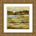 thumbnail image 1 of Brey 26x26 Gold Ornate Wood Framed with Double Matting Museum Art Print Titled - Meadow View II, 1 of 4