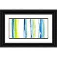 thumbnail image 1 of Brey 32x18 Black Ornate Wood Framed with Double Matting Museum Art Print Titled - Blue Waterfall, 1 of 4