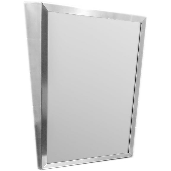 Brey-Krause ADA Fixed Tilt Mirror, 18"(W) x 30"(H), Stainless Steel Rectangular, Wall Mounted