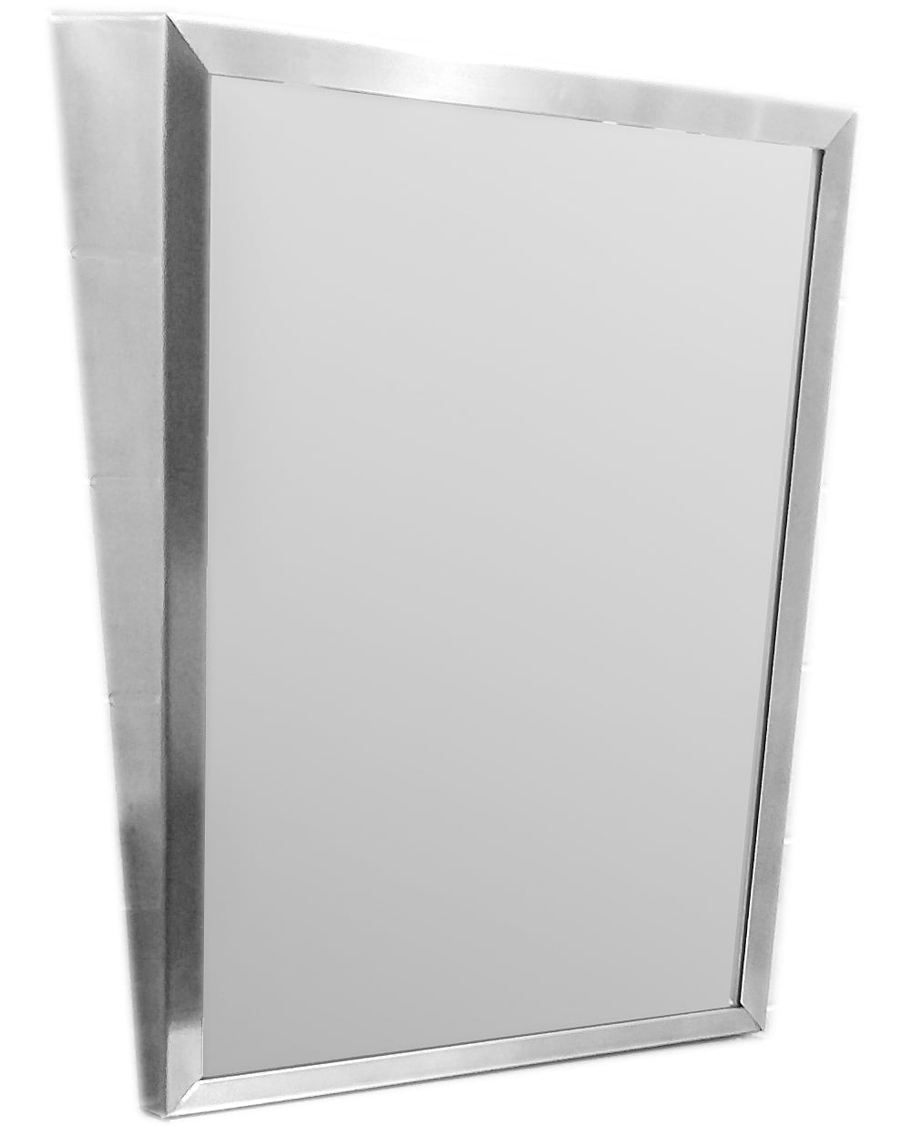 Brey-Krause ADA Fixed Tilt Mirror, 18"(W) x 30"(H), Stainless Steel Rectangular, Wall Mounted