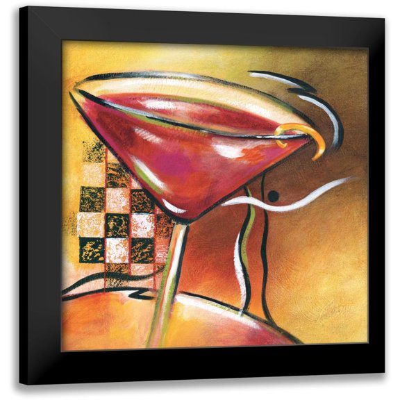 Brey, Michael 12x12 Black Modern Framed Museum Art Print Titled - Shaken Not Stirred I