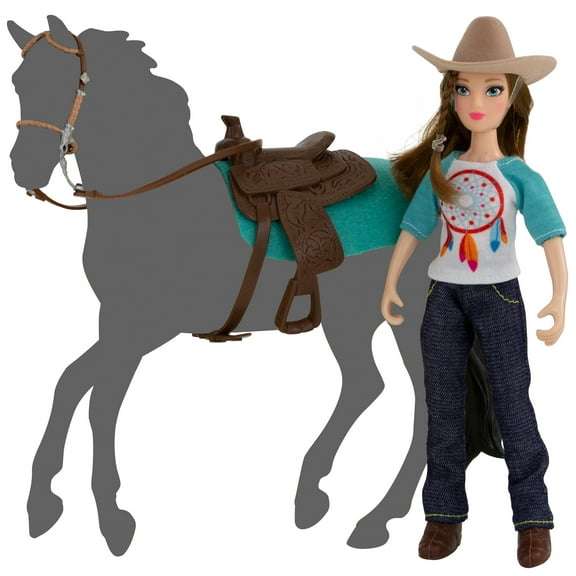 Breyer Classics Freedom Series Natalie Cowgirl Doll and Accessory 5 Piece Set - 1:12 Scale