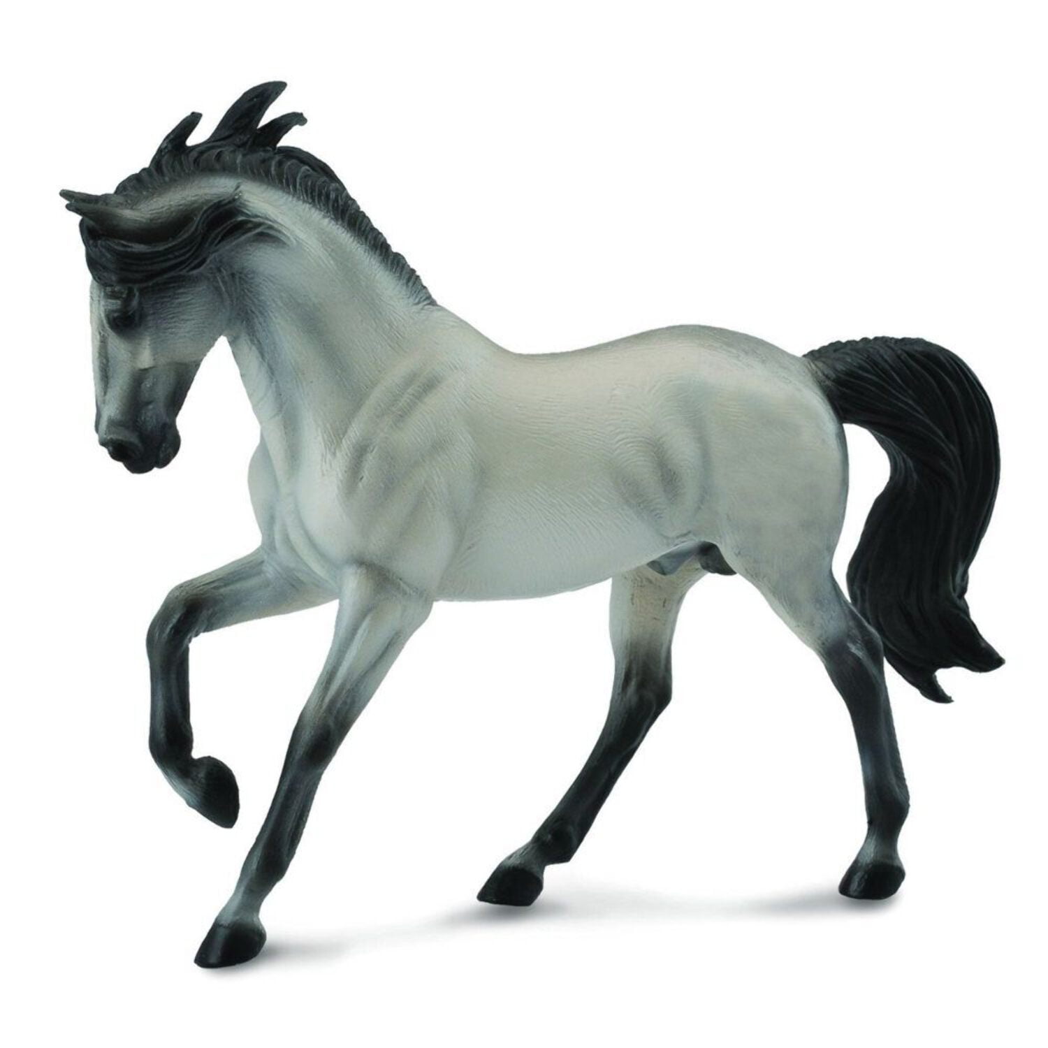 Miniature Grey Andalusian Stallion Lifelike Model Horse