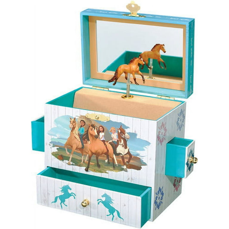 Breyer Dreamworks Spirit Riding Free Musical Horse Jewelry Box Spirit and Lucky