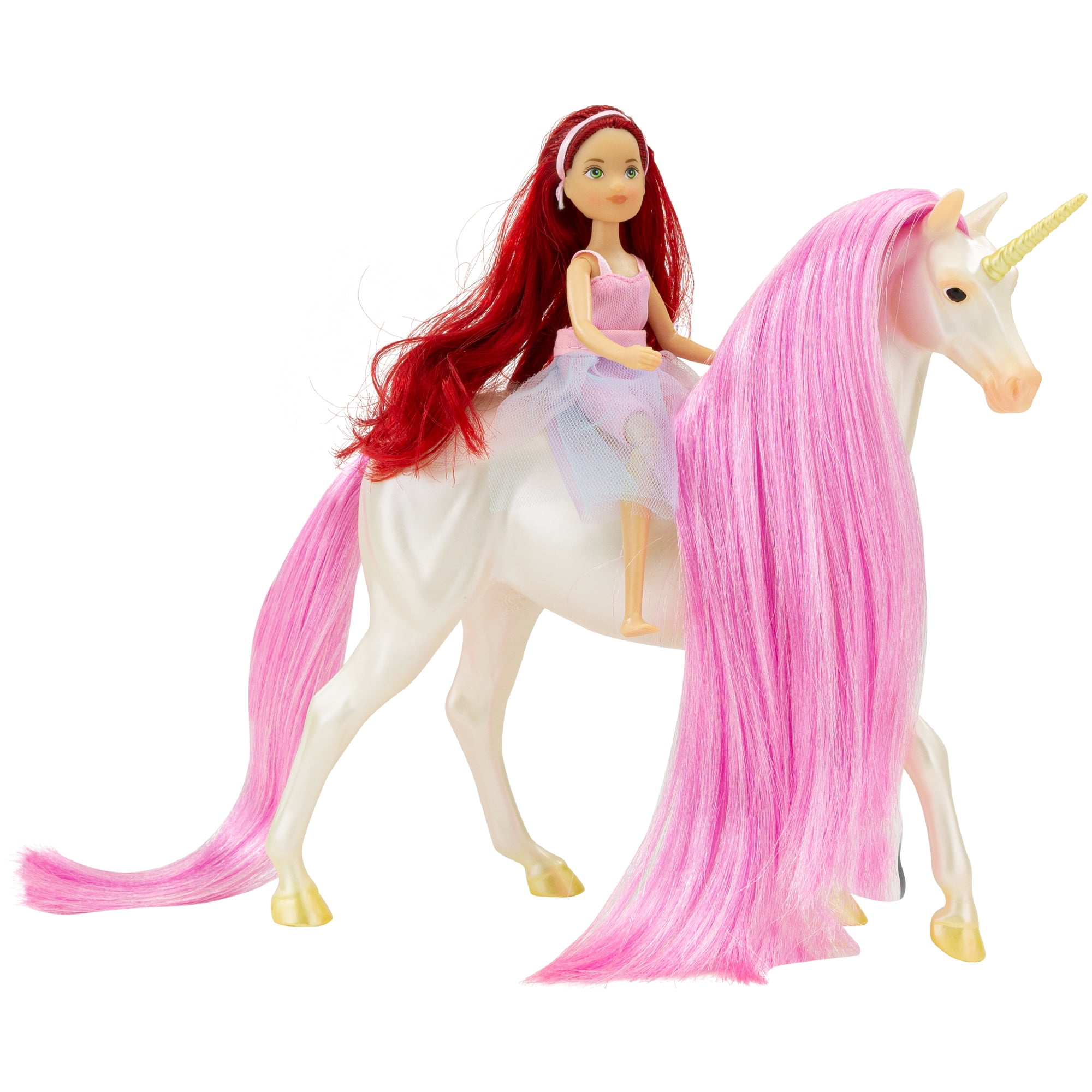 Breyer Horses Freedom Series Unicorn and Rider Set | Sky & Meadow | Fantasy Horse and Rider Set | Horse Toy | 9.75" x 7" | 1:12 Scale | Model #61147
