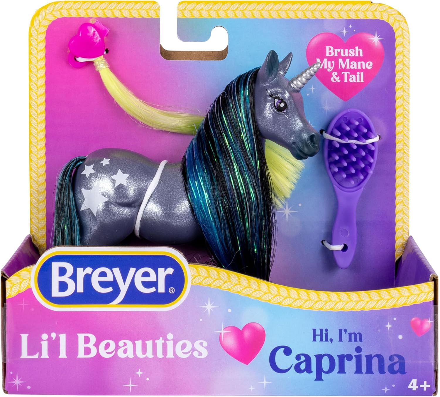 Breyer Horses Mane Beauty Li'l Beauties Caprina - Unicorn Brushable Mane and Tail #B-MB-10376