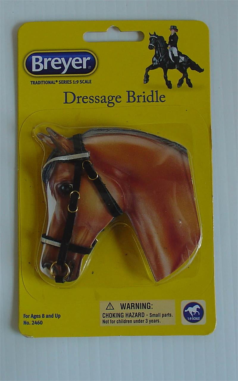 Breyer Horses Traditional Size Dressage Bridle Black Leather #2460