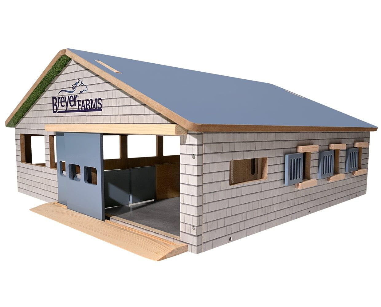 Breyer Scale Horses Farms Deluxe Arena Stable Playset with 2 Stablemates Horses, 24 Piece