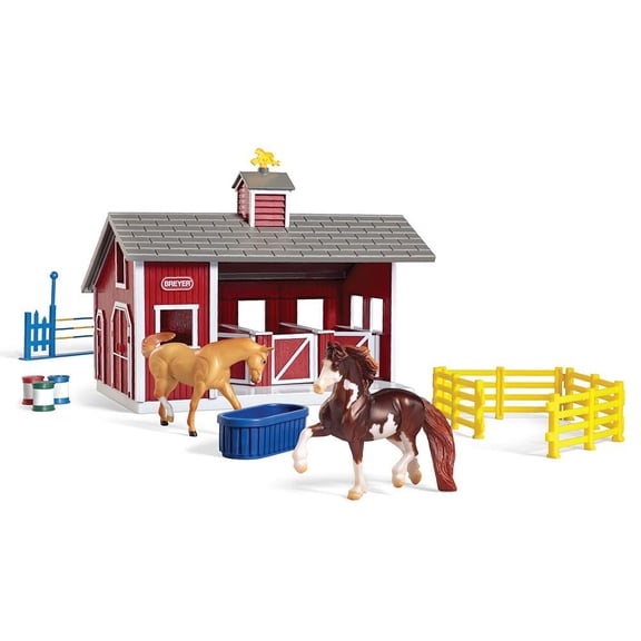 Breyer Stablemates Red Stable and Horse Set (1:32 Scale)