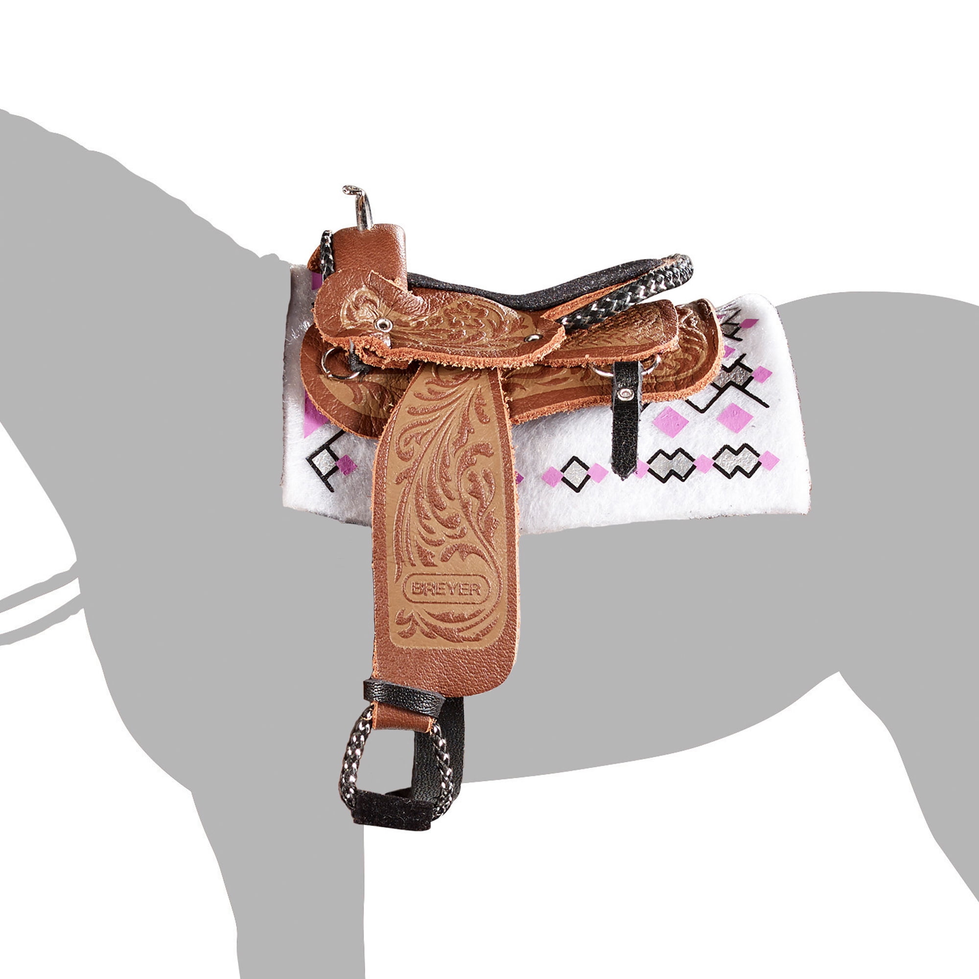 Breyer Traditional Cimarron-Western Pleasure Toy Horse Saddle - 19 Scale