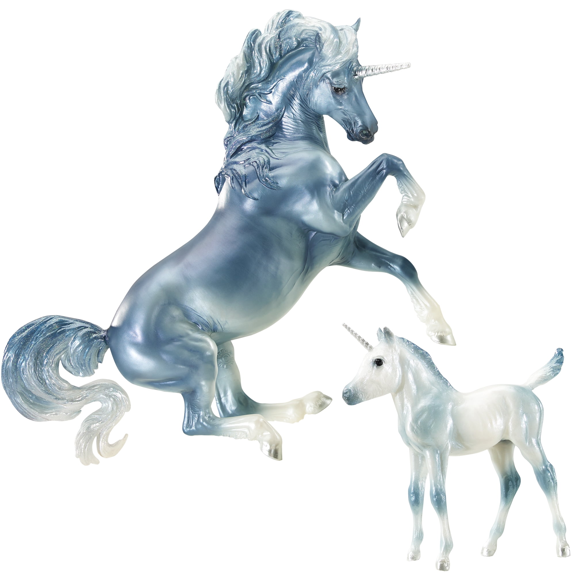 Breyer Traditional Series Cascade and Caspian (2) Unicorn Figure Set - 1:9 Scale