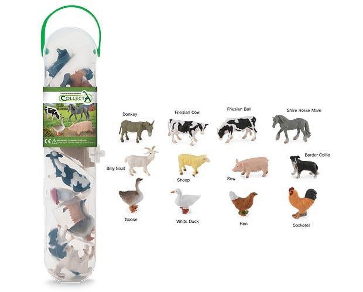 CollectA Mini Farm Animals Set with 12 Handcrafted Figurines