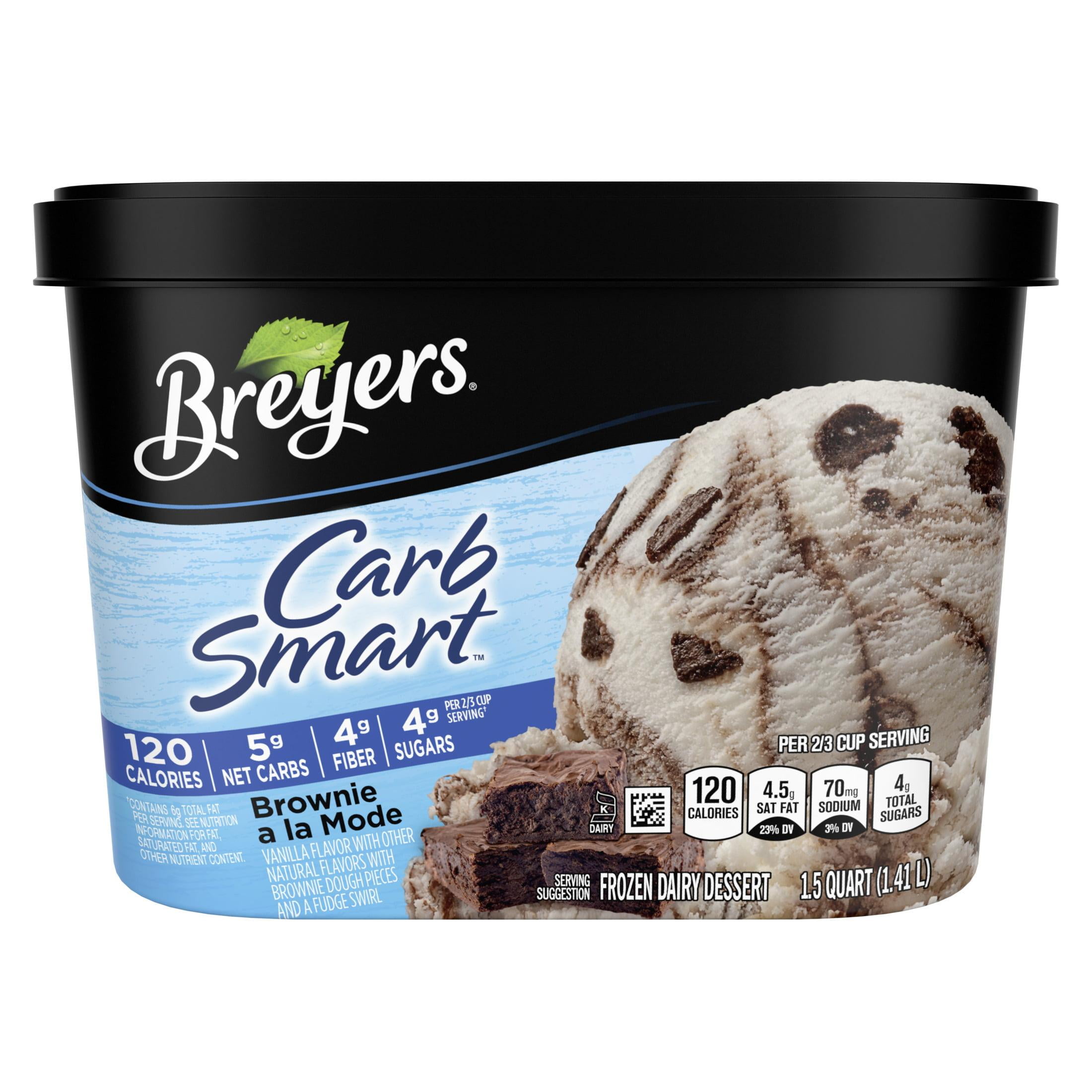 Breyers CarbSmart Brownie a La Mode Vanilla Frozen Dairy Dessert 48 oz 1 Count