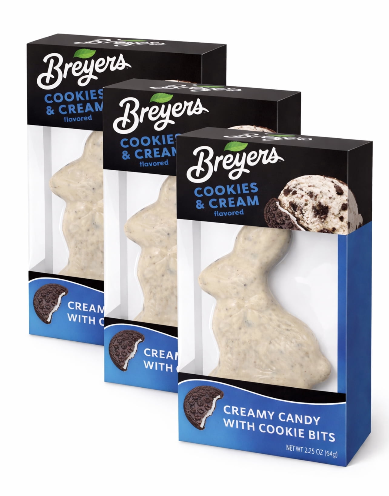Breyers Cookies & Cream Chocolate Bunny, Easter Rabbit Candy with ...