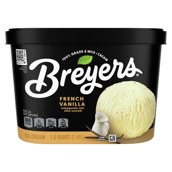 Breyers French Vanilla Ice Cream Frozen Desserts, 1.5 Qt