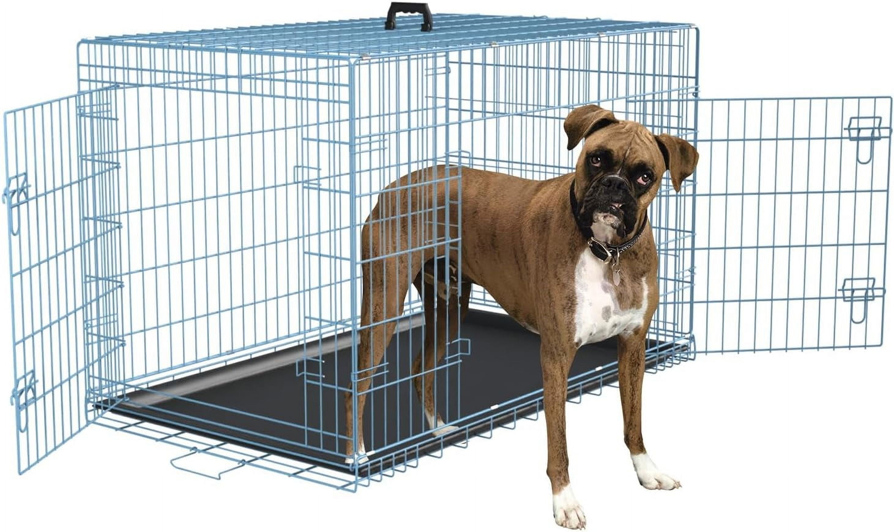 Picture of Brezey 42 Inch Dog Crate for Large Dogs Collapsible Metal Pet Crate ...