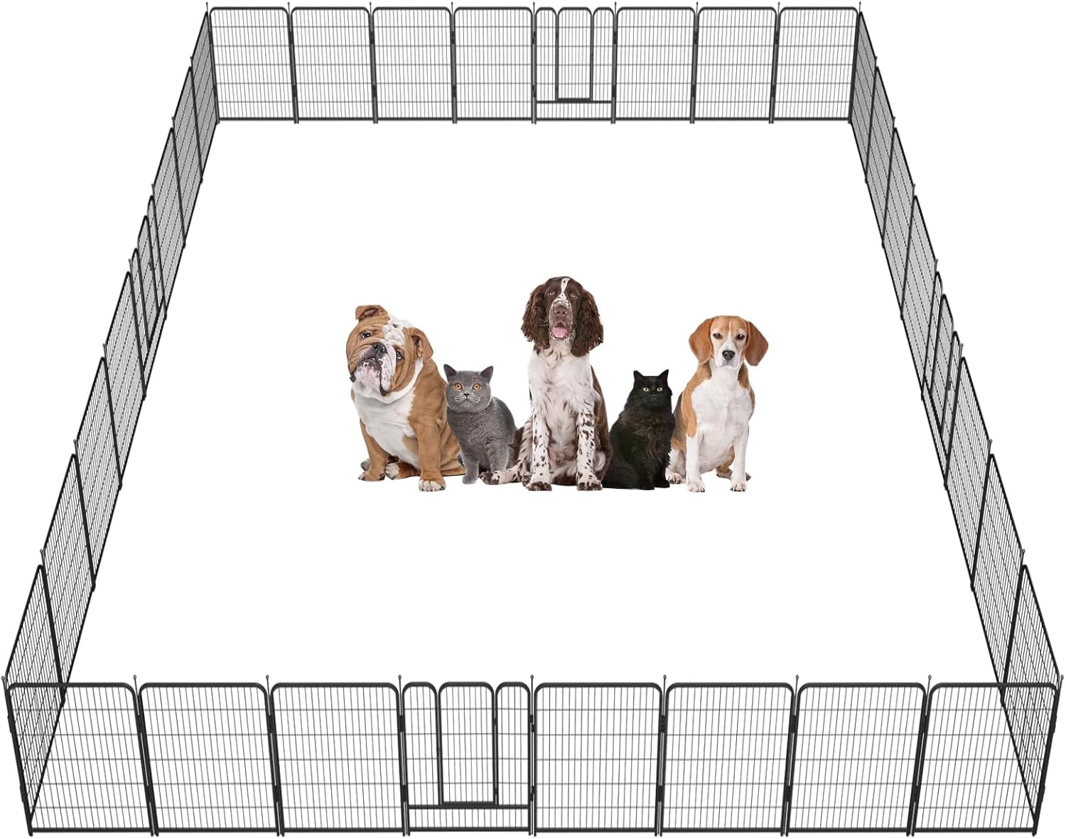 View of Brezey Dog Playpen,24/32/40 Inch Height in Heavy Duty,Folding Indoor ...