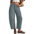 thumbnail image 1 of Brglopf Corduroy Pants for Women Casual High Waist Straight Leg Cropped Pants Loose Comfy Harem Trousers with Pockets, 1 of 7