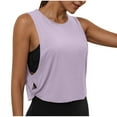 thumbnail image 1 of Brglopf Cotton Cropped Workout Tank Tops for Women - Sleeveless Sports Athletic Yoga Running Gym Crop Shirts Oversized Loose Basic Summer Tees(Purple,XL), 1 of 9