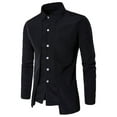 thumbnail image 1 of Brglopf Dress Shirts for Men Slim Fit Long Sleeve Casual Button Down Shirts Trendy Fake Two Pieces Collared Solid Formal Shirts, 1 of 4
